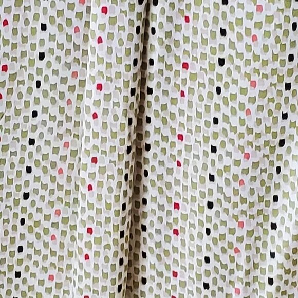 🔸️NWT Liz Claiborne Green Print Button Long Sleeve Top Small - Picture 4 of 10